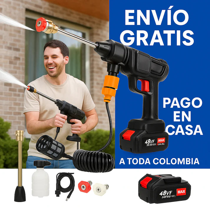 HIDROLAVADORA RECARGABLE 48V 2 BATERIAS
